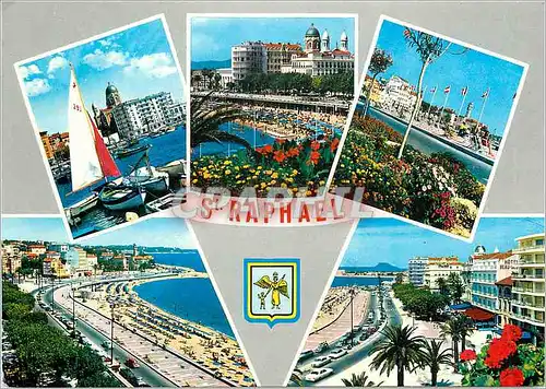 Cartes postales moderne La Cote d'Azur Saint Raphael (Var) Le port la plage Le Boulevard Felix Martin