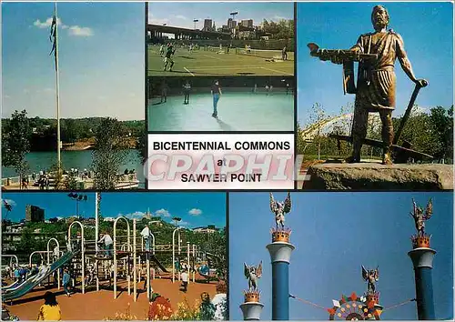 Cartes postales moderne Cincinnati Ohio Sawayer Point Foot of Eggleston East of Public Landing and Serpentine Wall