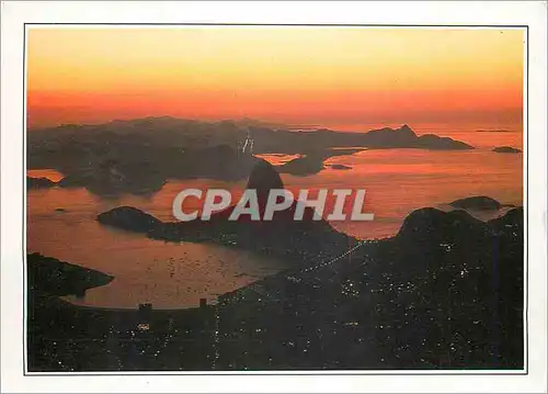 Moderne Karte Rio de Janeiro La baie de Guanabara