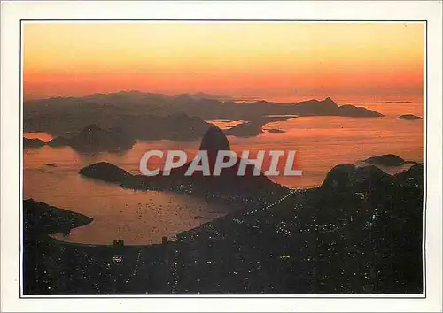 Moderne Karte Brasil Rio de Janeiro La baie de Guanabara