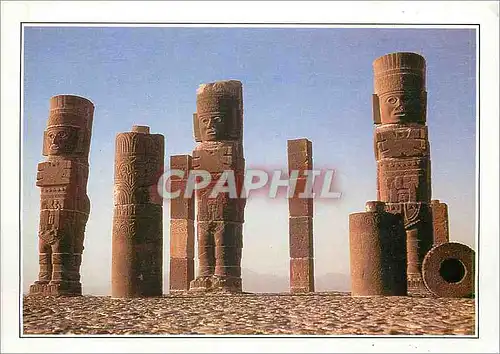 Cartes postales moderne Mejico Guerriers tolteques en basalte