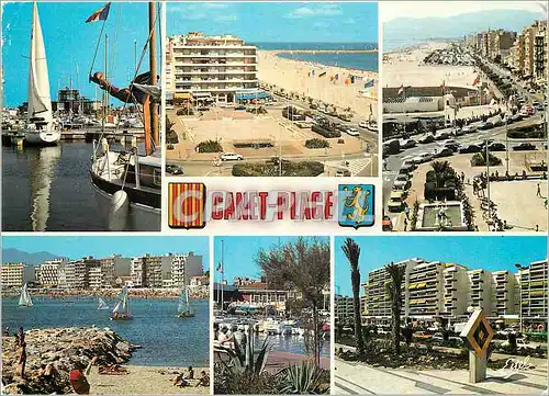 Cartes postales moderne Canet Plage (P O) Le port et la capitainerie La place de la Mediterranee