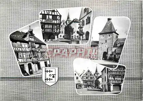 Moderne Karte Turckheim Blason de l'Artiste h�raldiste
