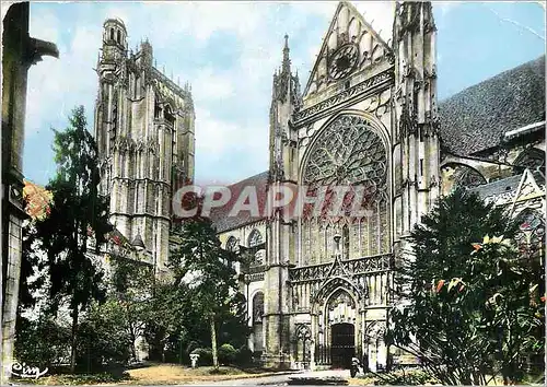 Moderne Karte Sens (Yonne) La Cathedrale et le Portail de Moise