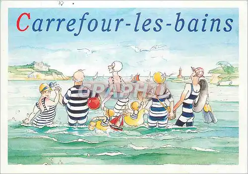 Cartes postales moderne Carrefour les bains