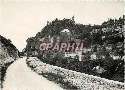 Moderne Karte Rocamadour (Lot) Vue generale au levant
