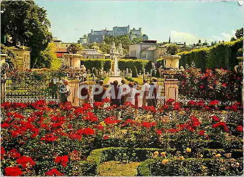 Moderne Karte Salzburg Splendor of Flowers in the mirabell garden