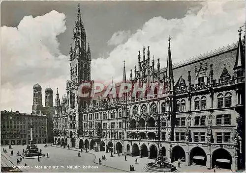 Cartes postales moderne Munchen Marienplatz m Neuem Ralhaus