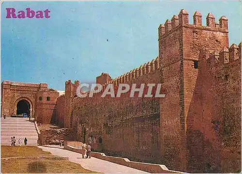 Moderne Karte Rabat Remparts casbah des Oudais