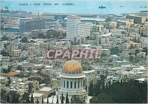 Moderne Karte Haifa Le Port et le Bahai centre