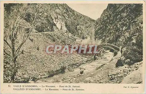 Cartes postales Vallees d'Andorre La Massane Pont de St Antoine