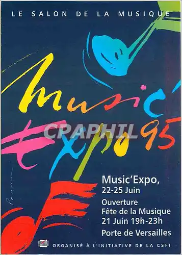 Moderne Karte Le salon de la musique Music'Expo Porte de Versailles Paris