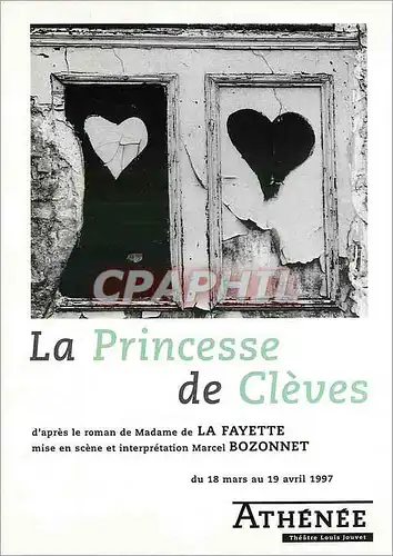Moderne Karte La princesse de Cleves Athenee Theatre Louis Jouvet
