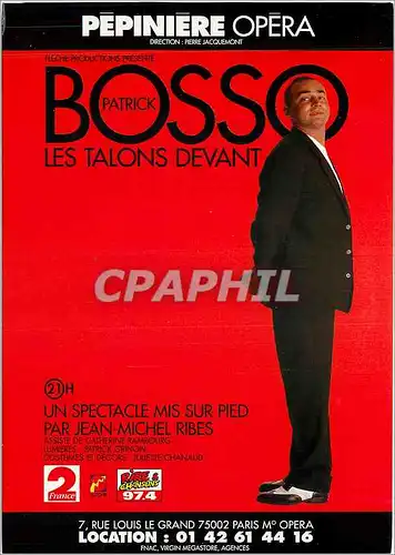 Moderne Karte Boss les talons devant Pepiniere Opera Jean Michel Ribes