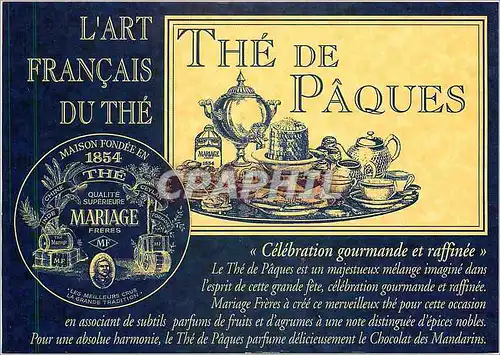 Cartes postales moderne L'art francais du the