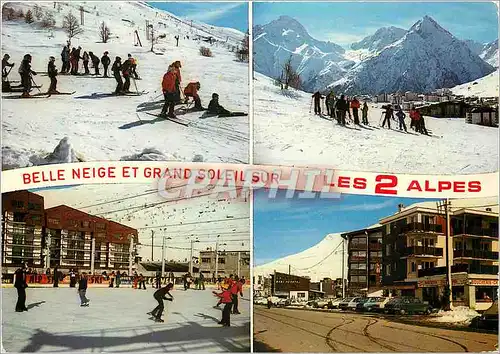 Moderne Karte Les Deux Alpes (Isere) alt 1650 3500 m