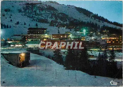 Moderne Karte Courchevel 1850 (Savoie) la nuit Arrivee de Telecabine de Courchevel