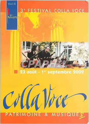 Cartes postales 3e Festival Colla Voce Poitiers