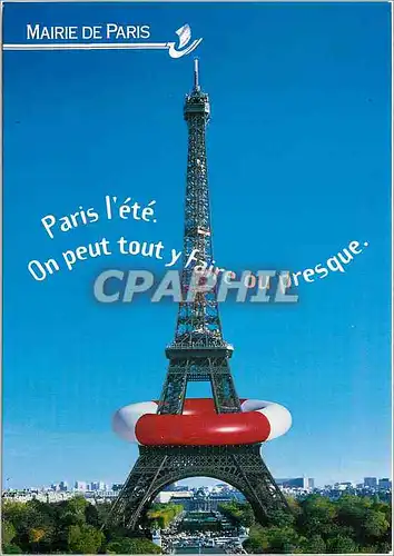 Cartes postales Paris l'ete on peut tout yfaire ou presque Tour Eiffel