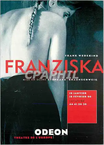 Cartes postales Franziska Paris Odeon Frank Wedekind