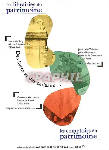 Moderne Karte Librairies du patrimoine Paris Jardin des Tuileries