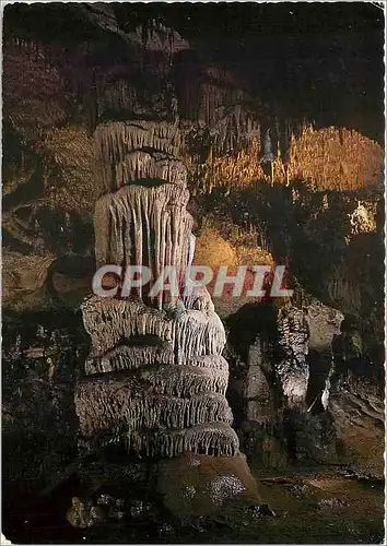 Moderne Karte Grotte d'Osselle pres de Besancon (Doubs) salle des trois colonnes