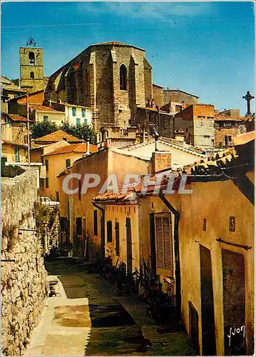 Moderne Karte Hyeres les Palmiersla cote d'Azur miracle de la nature L'Eglise Saint Paul et la Vieille Ville