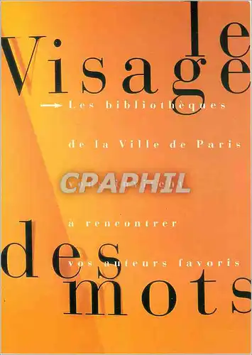 Moderne Karte Le visage des mots Paris