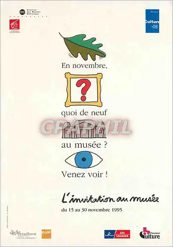 Moderne Karte L'invitation au Musee 1995