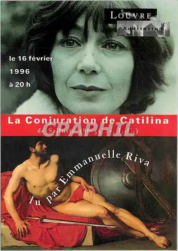 Cartes postales moderne La Conjuration de Catilina Emmanuelle Riva