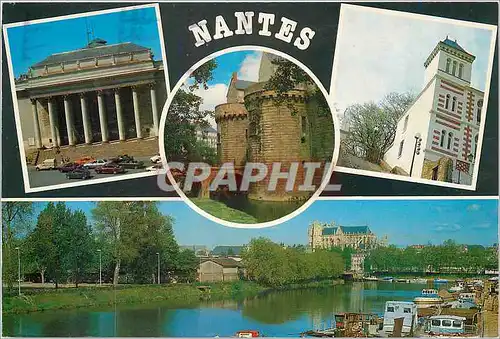 Cartes postales moderne Nantes Le Theatre Graslin l'entree du chateau des Ducs de Bretagne