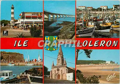 Cartes postales moderne Ile d'Oleron (Ch Mme) Le phare de chassiron le viaduc Oleron Continent le port de la cotiniere l