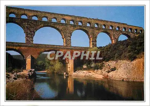 Cartes postales moderne Le Pont du Gard Aqueduc roman construit vrs l'an 19 av J C