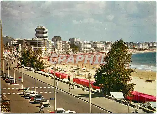 Moderne Karte La Bretagne en couleus la baule La grande plage et le boulevard de Mer