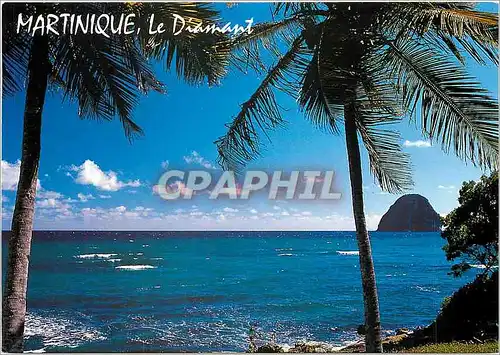 Cartes postales moderne Martinique La Baie du Diamant le Rocher de Diamant (alt 176 m)