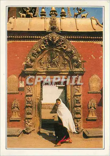 Moderne Karte Bhadgaon the gate of the Royal Palace