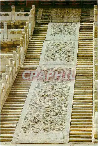 Cartes postales moderne The Dragon Pavement Behind Pao ho tien is the largest stone carving in the palace museum