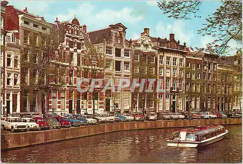 Cartes postales moderne Amsterdam Holland Vieux facades au canal des Seigneurs