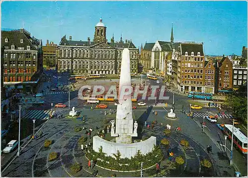 Moderne Karte Amsterdam Met nationaal Monument