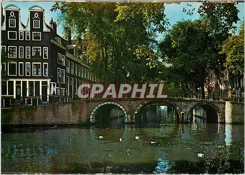 Moderne Karte Holland Pont sur le Leidsegracht