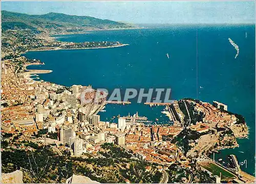 Cartes postales moderne La cote d'Azur miracle de la nature Principaute de monaco vue generale