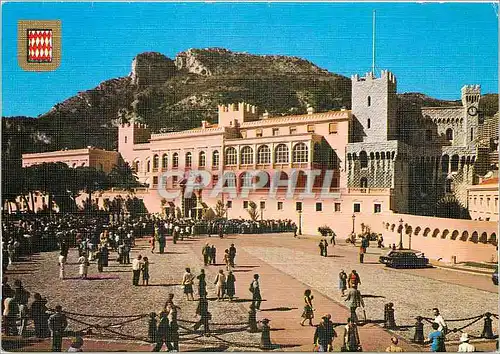 Cartes postales moderne Pricipaute de Monaco La Place du Palais pendant la releve de la Garde