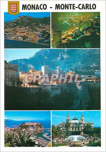 Moderne Karte Monaco Monte Carlo Vues diverses