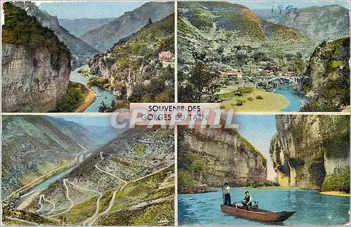 Moderne Karte Souvenir des Gorges du Tarn