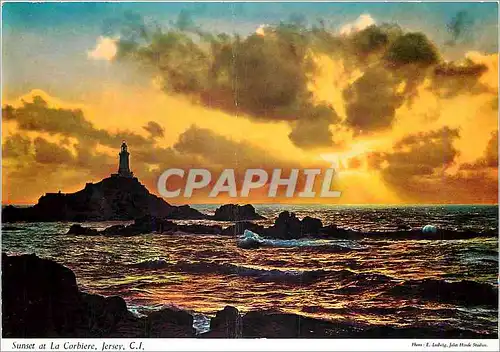 Cartes postales moderne Sunset et la Corbierre Jersey