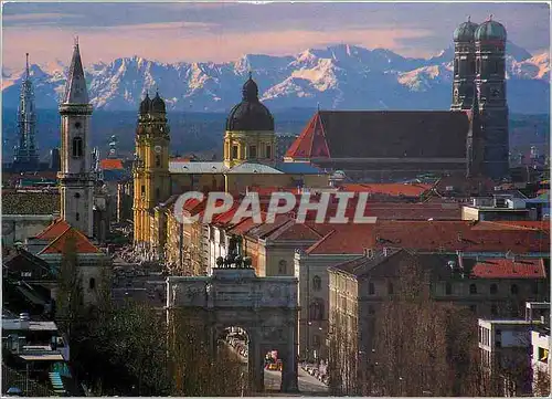 Cartes postales moderne Monaco View of the Alps with Ludwig