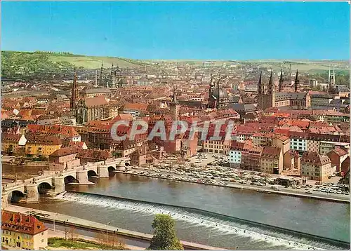 Cartes postales moderne Wurzburg Blick von der Foste Marienberg