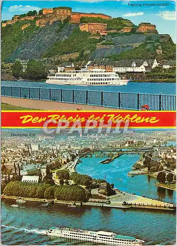 Cartes postales moderne Koblenz am Rhein Bateau