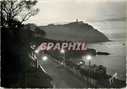 Cartes postales moderne San Sebastian Tune et Mont Iguedo de nuit