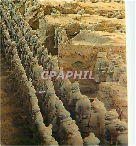 Moderne Karte Pit No 1 Qin Shihuang's Terracotta Warriors Horses